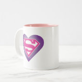 Tasse 2 Couleurs Bouclier du coeur pourpre (Devant gauche)