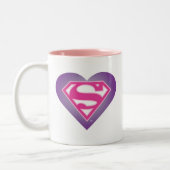 Tasse 2 Couleurs Bouclier du coeur pourpre (Gauche)
