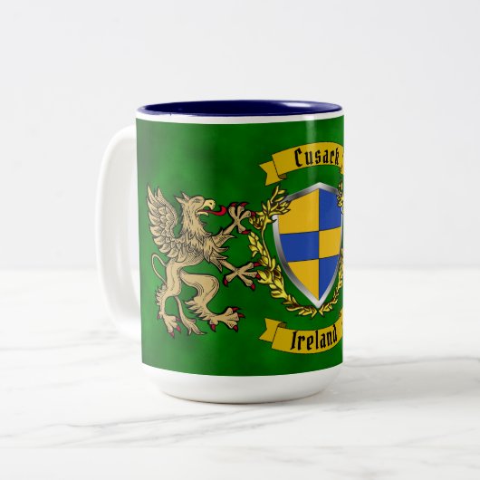 Tasse 2 Couleurs Bouclier irlandais et Griffins (Devant gauche)