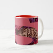 Tasse 2 Couleurs Bouclier S rose Floral (Devant droit)