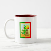 Tasse 2 Couleurs Bouddha de Noël avec arbre ! (Gauche)