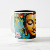 Tasse 2 Couleurs Bouddha et sa boue (Devant gauche)