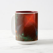 Tasse 2 Couleurs Boue à flammes fractales (Devant gauche)