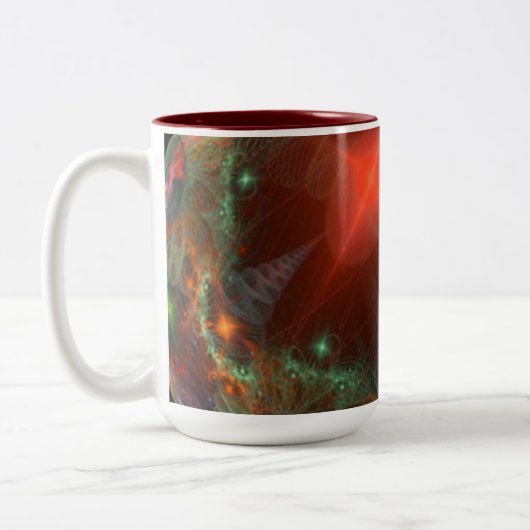 Tasse 2 Couleurs Boue à flammes fractales (Gauche)