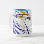Tasse 2 Couleurs Boue Abstraite de peinture (Devant gauche)