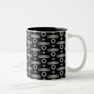 Tasse 2 Couleurs Boue Abstraite ultramoderne, Gris