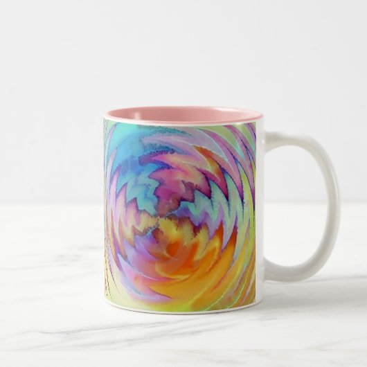 Tasse 2 Couleurs Boue aquarelle unique (Droit)