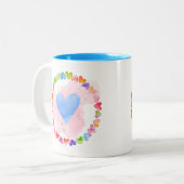 Tasse 2 Couleurs Boue arc-en-ciel aquarelle (Devant gauche)