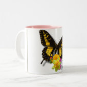 Tasse 2 Couleurs Boue-cadeau papillon (Devant gauche)