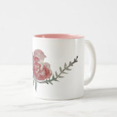 Tasse 2 Couleurs Boue d'aquarelle rose (Devant droit)