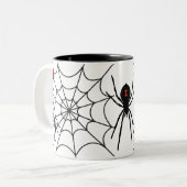 Tasse 2 Couleurs Boue d'araignée d'Halloween (Devant gauche)