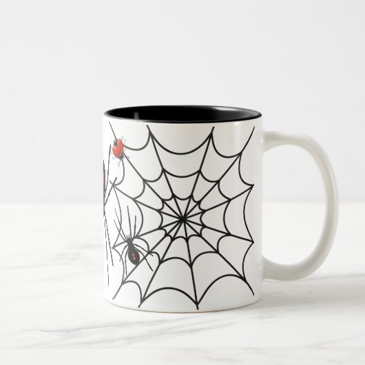 Tasse 2 Couleurs Boue d'araignée d'Halloween (Droit)