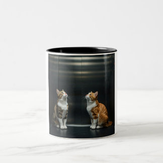 Tasse 2 Couleurs Boue d'ascenseur pour chat Purr-parfaitement comiq