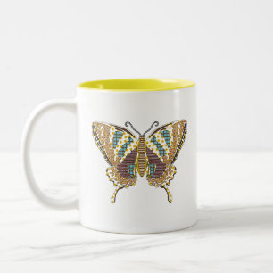 Tasse 2 Couleurs Boue d'aztèque Swallowtail