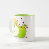 Tasse 2 Couleurs Boue de café aux fruits frais personnalisés (Devant gauche)