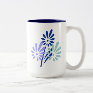 Tasse 2 Couleurs Boue de café Floral