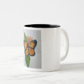 Tasse 2 Couleurs Boue de café papillon (Devant droit)