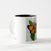 Tasse 2 Couleurs Boue de café papillon (Devant gauche)