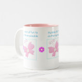 Tasse 2 Couleurs Boue de café papillon (Devant gauche)