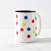 Tasse 2 Couleurs Boue de café Poka Dot (Devant droit)