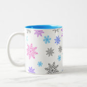Tasse 2 Couleurs Boue de café Snowflakes (Gauche)
