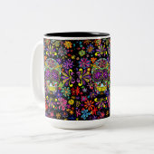 Tasse 2 Couleurs Boue de crâne sucre (Devant gauche)