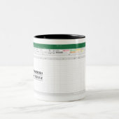 Tasse 2 Couleurs Boue de motivation Excel (Centre)