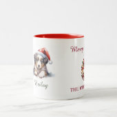 Tasse 2 Couleurs Boue de Noël australienne Shepherd (Centre)