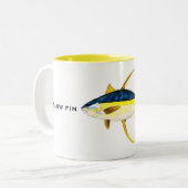 Tasse 2 Couleurs Boue de thon jaune | Musique de poisson (Devant gauche)