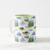Tasse 2 Couleurs Boue de Toile Rocky Mountain (Devant gauche)