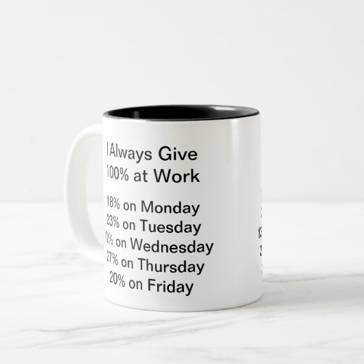 Tasse 2 Couleurs Boue de travail (Devant gauche)