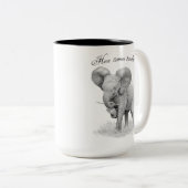 Tasse 2 Couleurs Boue d'éléphant (Devant droit)