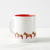 Tasse 2 Couleurs Boue des Chevaux de Dala Rouge (Devant gauche)
