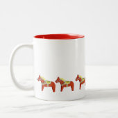 Tasse 2 Couleurs Boue des Chevaux de Dala Rouge (Gauche)