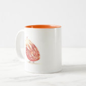 Tasse 2 Couleurs Boue d'oiseaux orange ronde (Devant gauche)