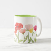 Tasse 2 Couleurs Boue Fleur sauvage aquarelle (Devant droit)