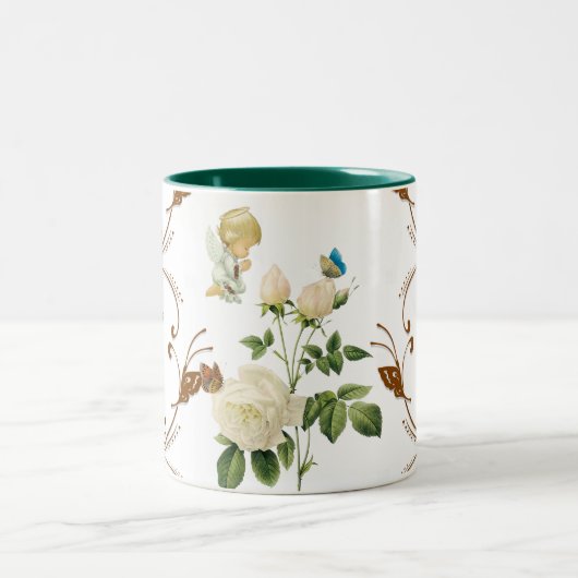 Tasse 2 Couleurs Boue florale Angel (Centre)