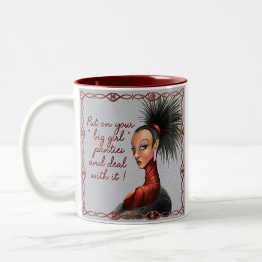 Tasse 2 Couleurs Boue "grandes culottes de fille " (Gauche)
