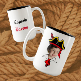 Tasse 2 Couleurs Boue photo pirate personnalisable