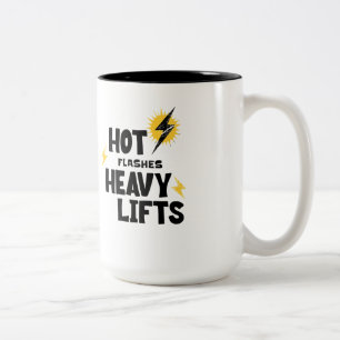 Tasse 2 Couleurs Bouffées de chaleur. Café Levages Lourds