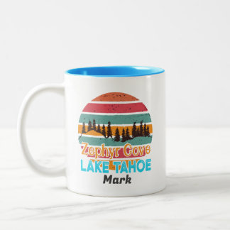 Tasse 2 Couleurs Boug à café bicolore des villes du lac Tahoe