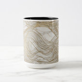 Tasse 2 Couleurs Boug Abstrait Luxury Gold Line - Élégant Moderne D (Centre)