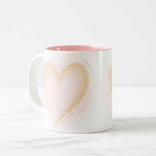 Tasse 2 Couleurs Boug Coeur Épargné (Devant gauche)