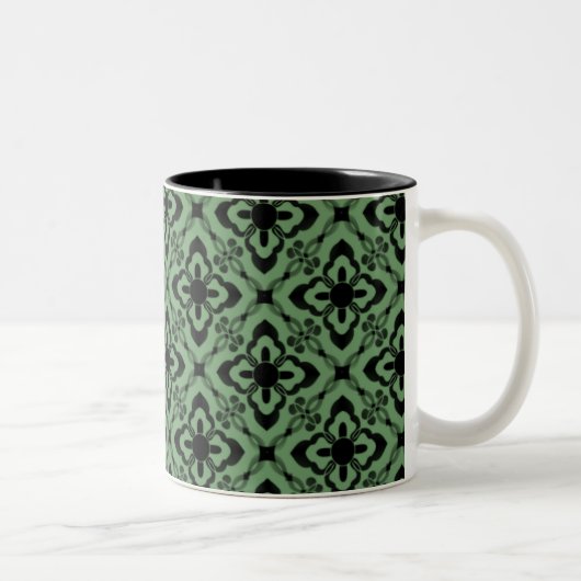 Tasse 2 Couleurs Boug Damas, Vert (Droit)