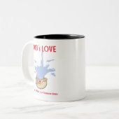 Tasse 2 Couleurs Boug de café avec écriture (Devant gauche)