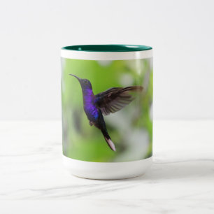 Tasse 2 Couleurs Boug de café d'oiseaux pourpre