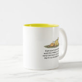 Tasse 2 Couleurs Boug de café pour oiseaux précoces (Devant droit)