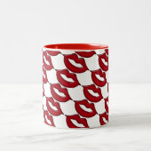 Tasse 2 Couleurs Boug de café rouge à lèvres chaudes (Centre)