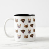 Tasse 2 Couleurs Boug de chien personnalisé, chat de chien maman ca (Gauche)
