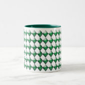 Tasse 2 Couleurs Boug - Diamants 3d verts (Centre)